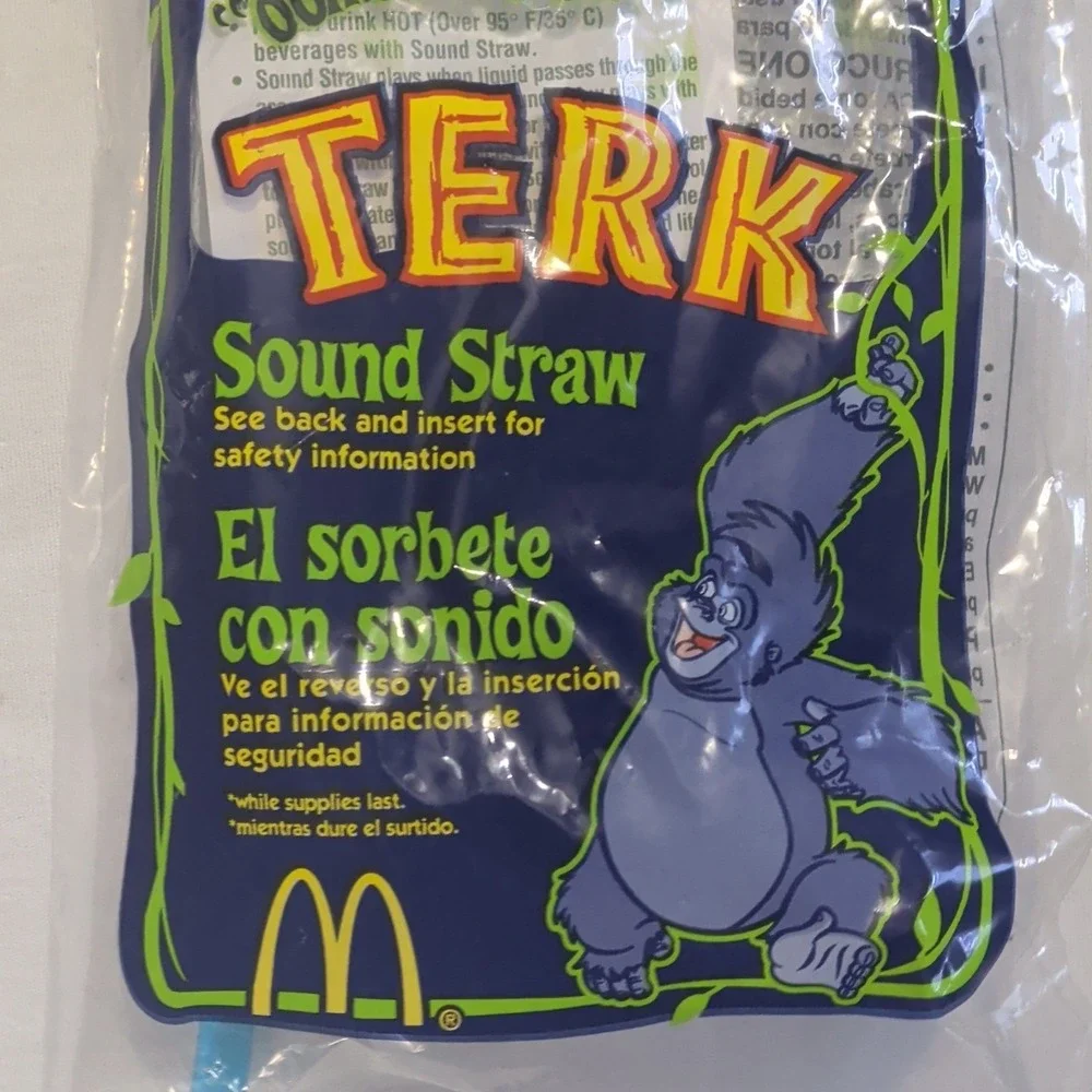 McDonald's Disney Tarzan Sound Straw Toys Tarzan & Terk Set 1999